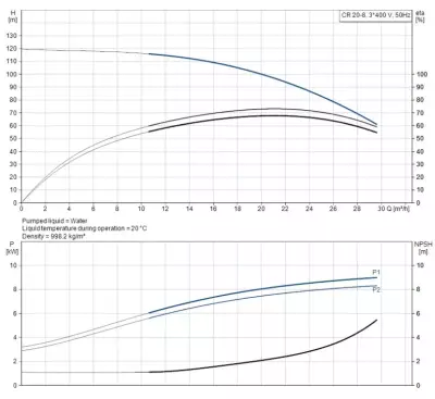 CR20-08 A-F-A-E-HQQE 3x400/690V 50Hz Dikey Çok Kademeli Santrifüj Pompa - 2