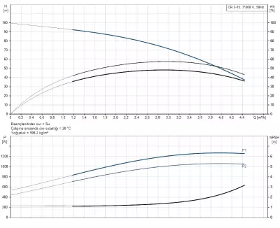 CR3-15 A-FGJ-A-E-HQQE 3x230/400V 50Hz Dikey Çok Kademeli Santrifüj Pompa - 2
