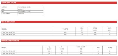 ETNA YPH 60-50 WS 50 Lt Santrifüj Pompalı Paket Hidrofor – 8 Kat / 16 Daire - 2