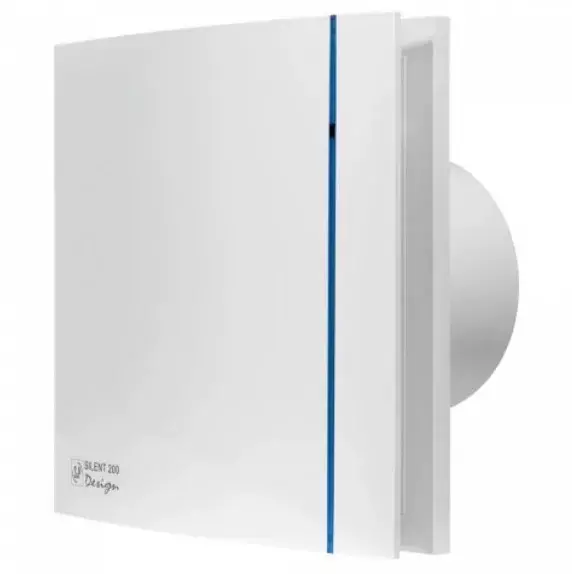 Soler & Palau (S&P) SILENT-200 CRZ DESIGN Zaman Ayarlı Mini Aksiyal Banyo-WC Fanı | Maks. Hava Debisi: 175 m³/h | Kanal Çapı: 120 mm - 2