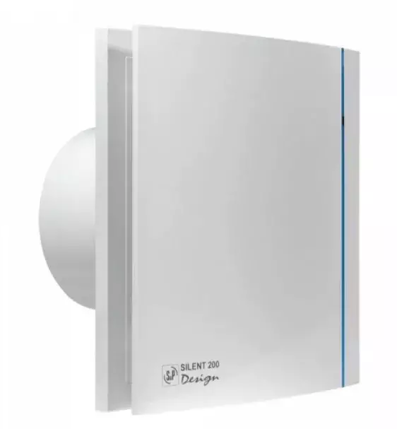 Soler & Palau (S&P) SILENT-200 CRZ DESIGN Zaman Ayarlı Mini Aksiyal Banyo-WC Fanı | Maks. Hava Debisi: 175 m³/h | Kanal Çapı: 120 mm - 3