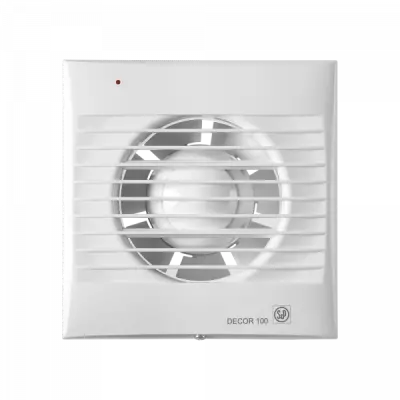 Soler & Palau (S&P) DECOR-200 CR DESIGN Zaman Ayarlı Mini Aksiyal Banyo-WC Fanı | Maks. Hava Debisi: 160 m³/h | Kanal Çapı: 120 mm - 1