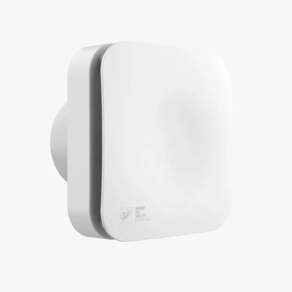 Soler & Palau (S&P) ECOAIR EVO ST Zaman Ayarlı Mini Aksiyal Banyo-WC Fanı | Maks. Hava Debisi: 108 m³/h | Kanal Çapı: 100 mm - 3
