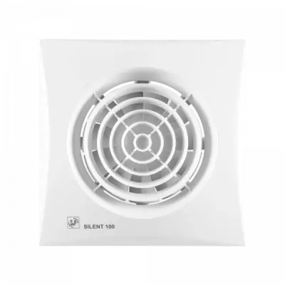 Soler & Palau (S&P) SILENT-100 CRZ Zaman Ayarlı Mini Aksiyal Banyo-WC Fanı | Maks. Hava Debisi: 95 m³/h | Kanal Çapı: 100 mm - 1