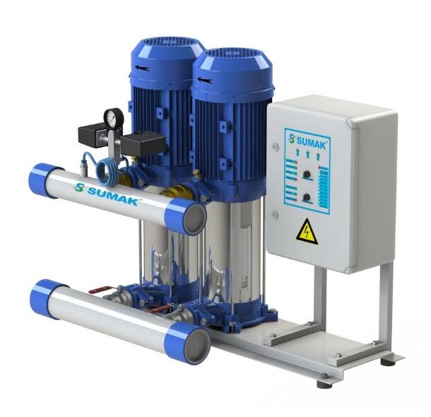 Sumak SHT16B 550/5 – 2x5,5 HP Çift Pompalı Hidrofor - 1