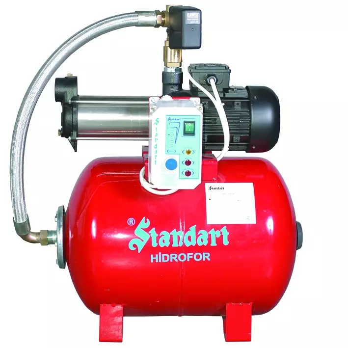 Standart Pompa TH SBT 100/3 100 Lt Tanklı | 1–6 Kat 1–40 Daire | Trifaze Yatay Hidrofor - 1