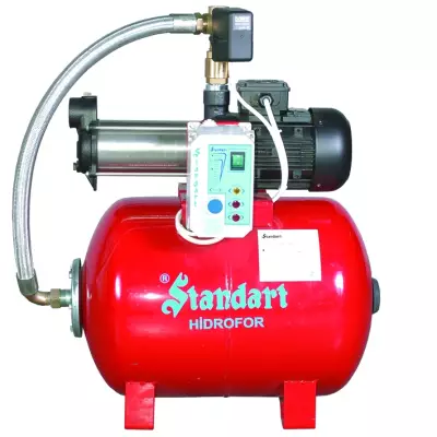 Standart Pompa TH SBT 100/4 100 Lt Tanklı | 6–12 Kat 1–40 Daire | Trifaze Yatay Hidrofor - 1