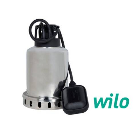Wilo Initial Drain Inox 10.7 – 0,75 HP – 220V – Paslanmaz Çelik Gövdeli Az Kirli Su Dalgıç Pompa - 1